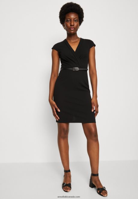 Anna Field Women Shift Dress Black H42J4Z198