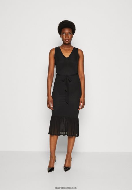 Anna Field Women Shift Dress Black H42J4Z208