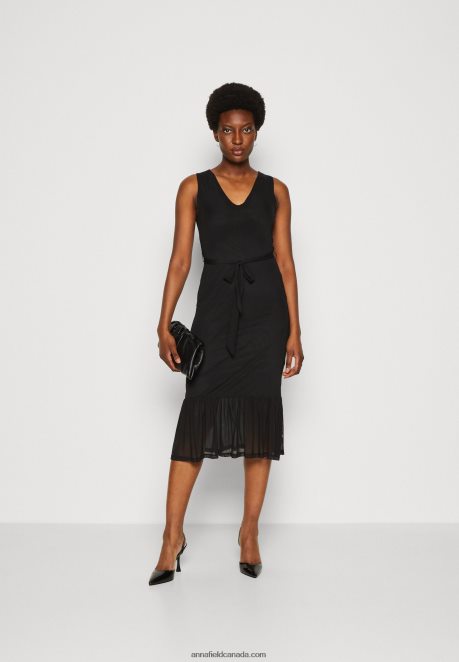 Anna Field Women Shift Dress Black H42J4Z208