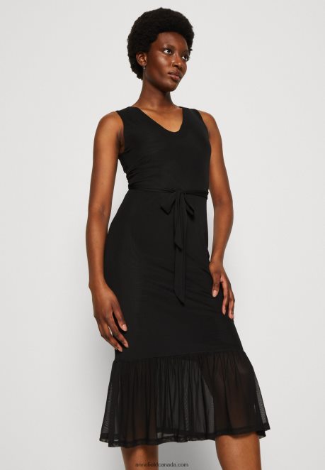 Anna Field Women Shift Dress Black H42J4Z208