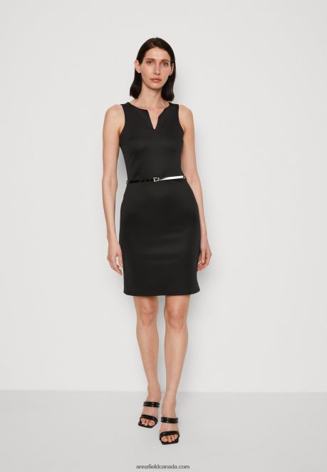 Anna Field Women Shift Dress Black H42J4Z211