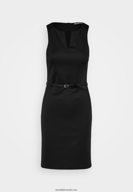 Anna Field Women Shift Dress Black H42J4Z211