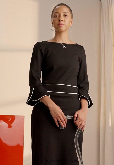 Anna Field Women Shift Dress Black H42J4Z218