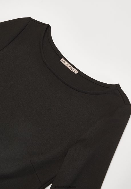 Anna Field Women Shift Dress Black H42J4Z218