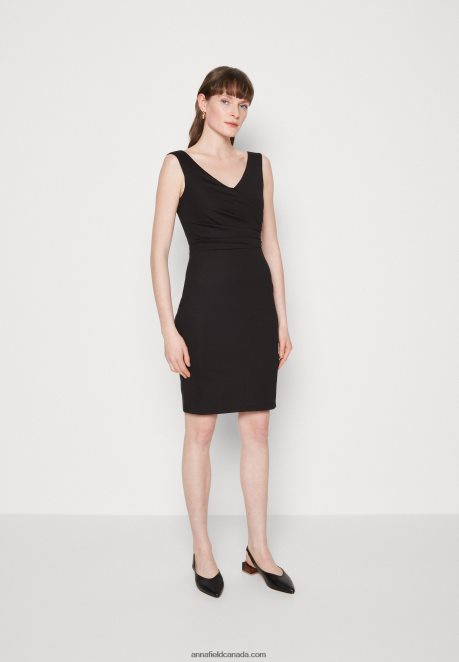 Anna Field Women Shift Dress Black H42J4Z57