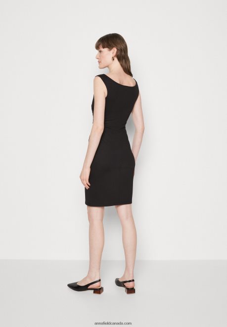 Anna Field Women Shift Dress Black H42J4Z57