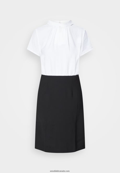 Anna Field Women Shift Dress Black/White H42J4Z200