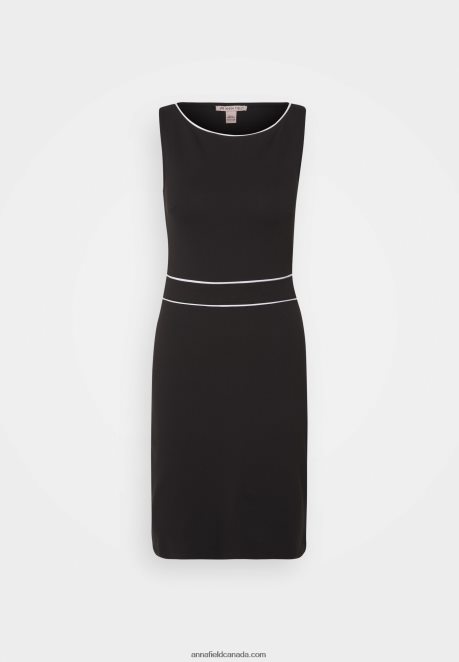 Anna Field Women Shift Dress Black/White H42J4Z95