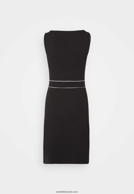 Anna Field Women Shift Dress Black/White H42J4Z95