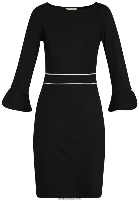 Anna Field Women Shift Dress Black/White H42J4Z98