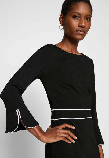Anna Field Women Shift Dress Black/White H42J4Z98
