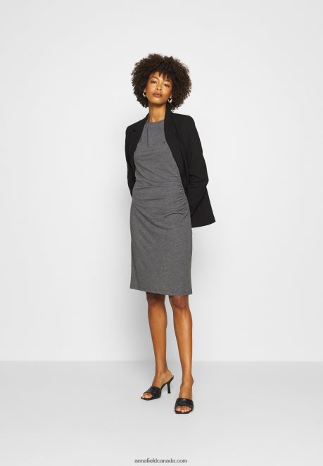 Anna Field Women Shift Dress Grey Marl H42J4Z94