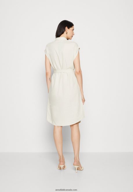Anna Field Women Shirt Dress Beige H42J4Z82