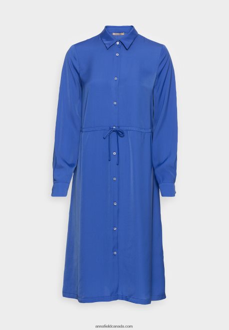 Anna Field Women Shirt Dress Blue H42J4Z86