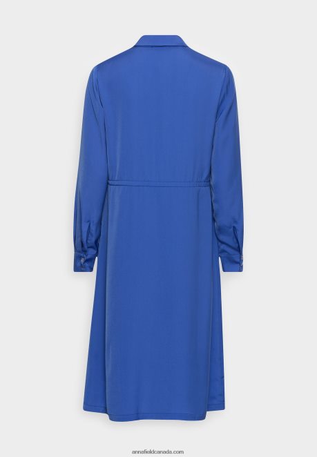 Anna Field Women Shirt Dress Blue H42J4Z86