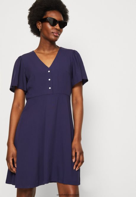 Anna Field Women Shirt Dress Dark Blue H42J4Z88