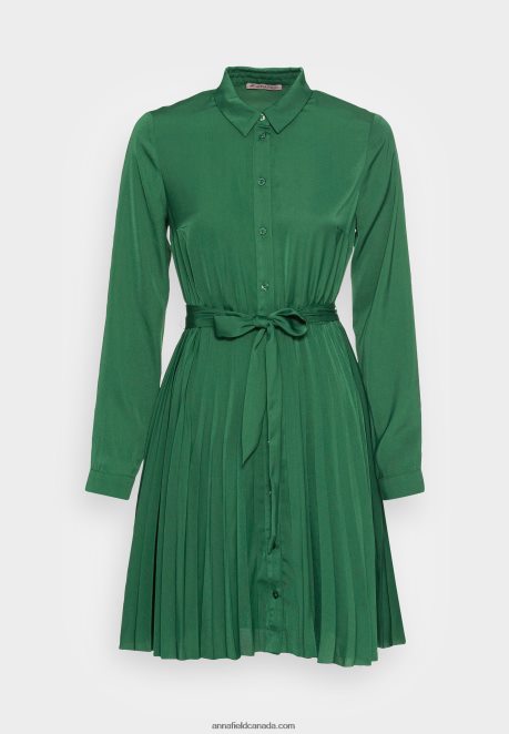 Anna Field Women Shirt Dress Dark Green H42J4Z80