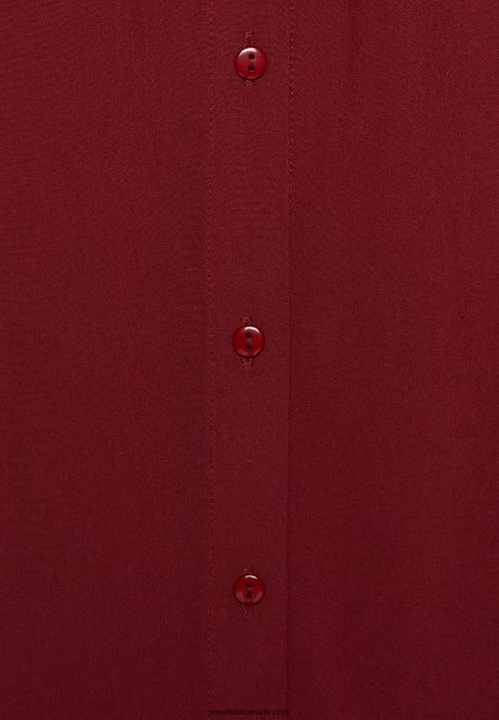 Anna Field Women Shirt Dress Dark Red H42J4Z84