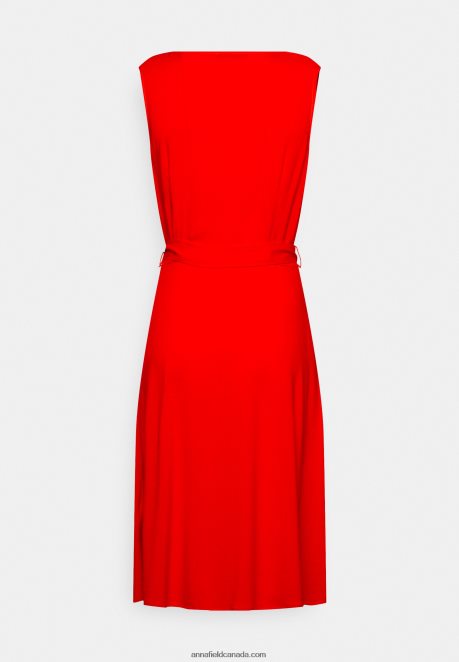 Anna Field Women Volant Midi Dress Day Dress Red H42J4Z4