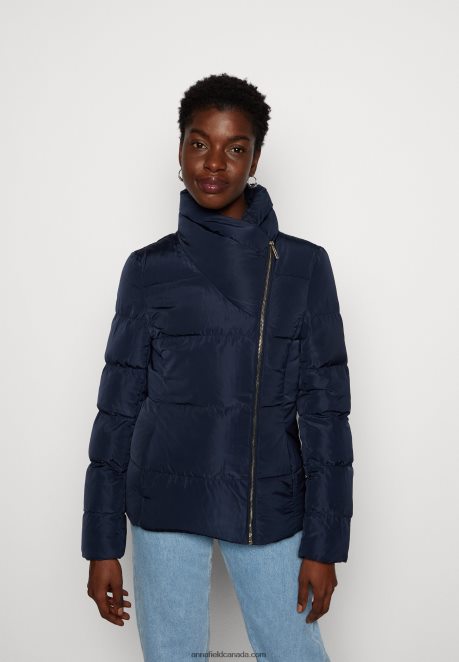 Anna Field Women Winter Jacket Dark Blue H42J4Z734