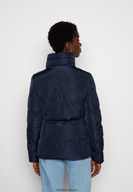 Anna Field Women Winter Jacket Dark Blue H42J4Z734