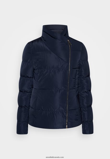 Anna Field Women Winter Jacket Dark Blue H42J4Z734