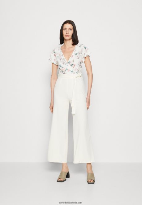 Anna Field Women Jumpsuit Beige/White H42J4Z880