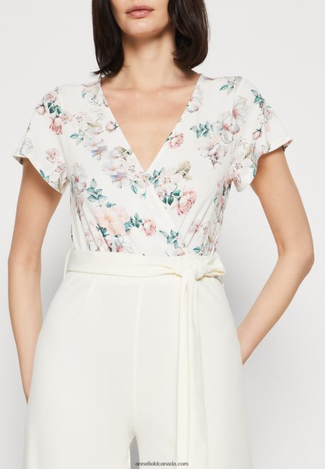 Anna Field Women Jumpsuit Beige/White H42J4Z880