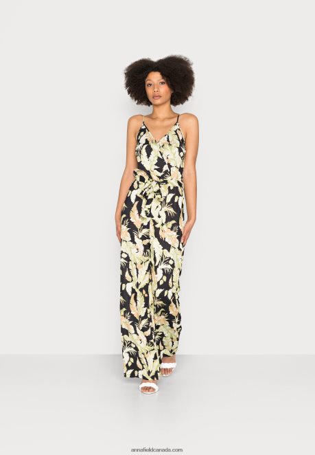 Anna Field Women Jumpsuit Black/Green H42J4Z868