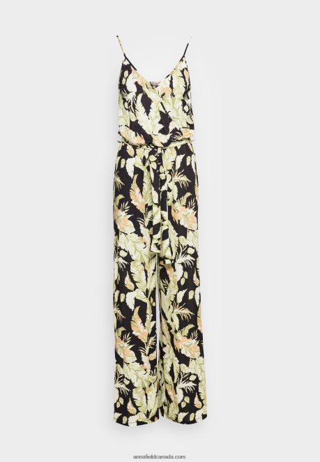 Anna Field Women Jumpsuit Black/Green H42J4Z868