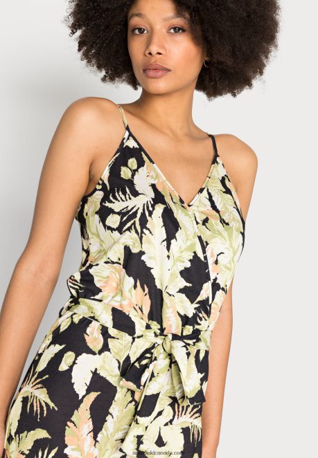 Anna Field Women Jumpsuit Black/Green H42J4Z868