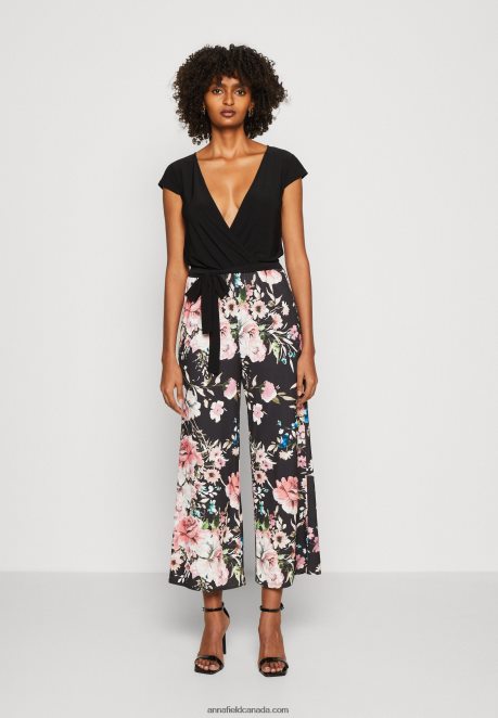 Anna Field Women Jumpsuit Black/Multi-Coloured H42J4Z873