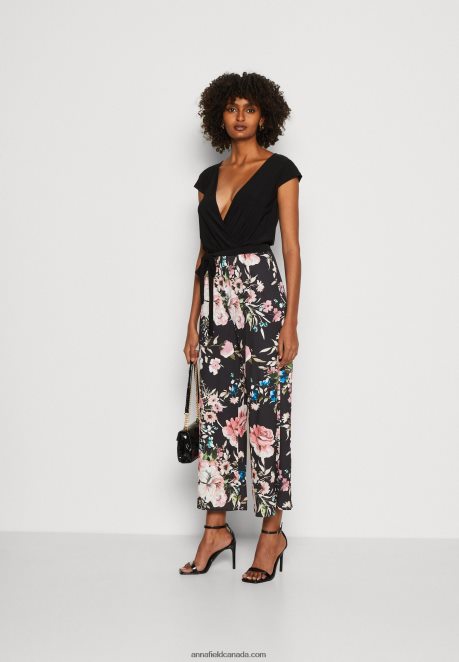 Anna Field Women Jumpsuit Black/Multi-Coloured H42J4Z873