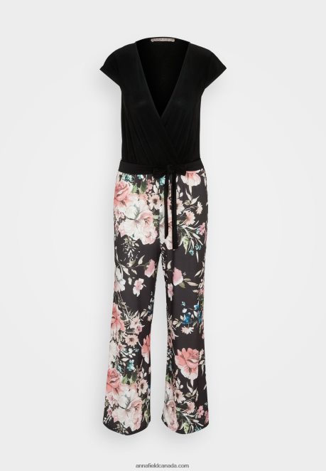 Anna Field Women Jumpsuit Black/Multi-Coloured H42J4Z873
