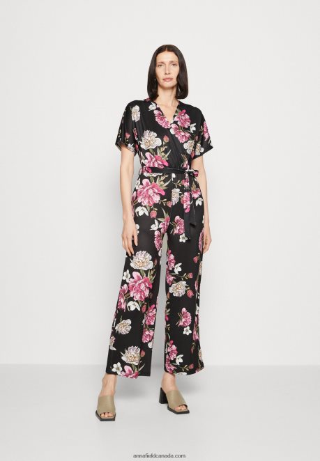 Anna Field Women Jumpsuit Black/Multi-Coloured H42J4Z888