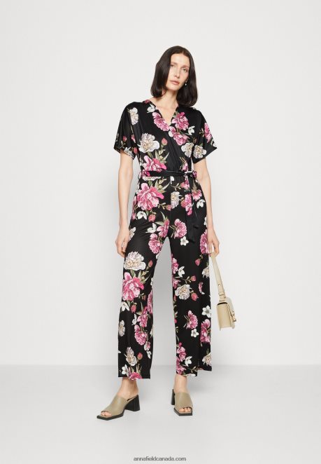 Anna Field Women Jumpsuit Black/Multi-Coloured H42J4Z888