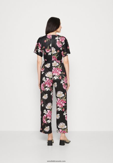 Anna Field Women Jumpsuit Black/Multi-Coloured H42J4Z888