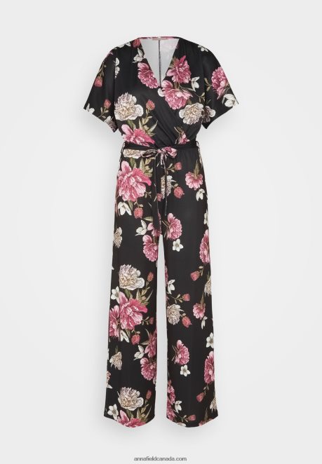 Anna Field Women Jumpsuit Black/Multi-Coloured H42J4Z888
