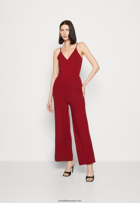 Anna Field Women Jumpsuit Dark Red H42J4Z882