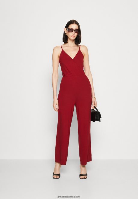 Anna Field Women Jumpsuit Dark Red H42J4Z882