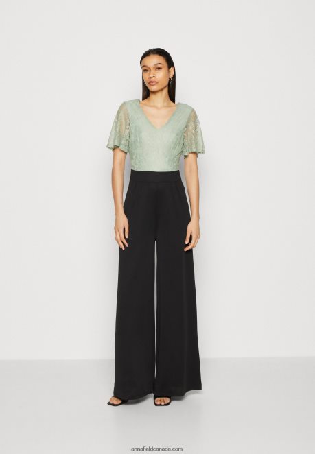 Anna Field Women Jumpsuit Light Green/Black H42J4Z871