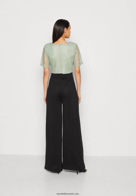 Anna Field Women Jumpsuit Light Green/Black H42J4Z871