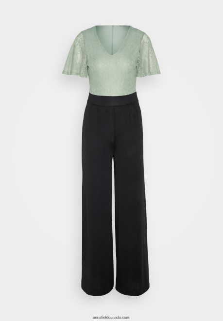 Anna Field Women Jumpsuit Light Green/Black H42J4Z871