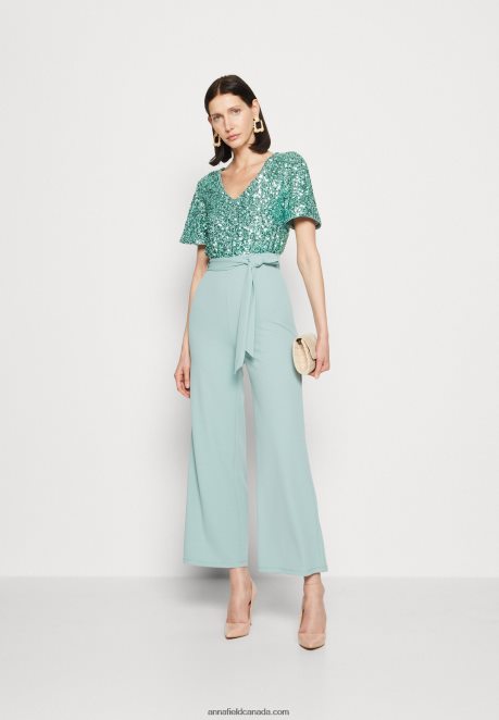 Anna Field Women Jumpsuit Light Green H42J4Z904