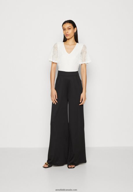Anna Field Women Jumpsuit White/Black H42J4Z865