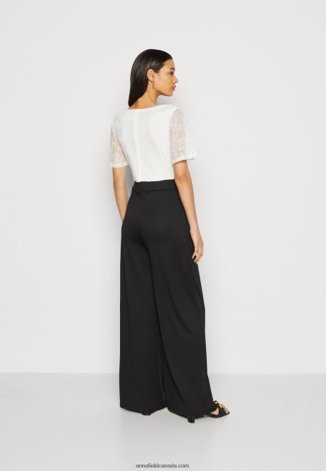 Anna Field Women Jumpsuit White/Black H42J4Z865