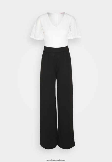 Anna Field Women Jumpsuit White/Black H42J4Z865