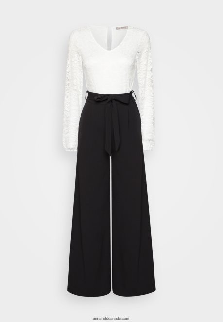 Anna Field Women Jumpsuit White/Black H42J4Z901