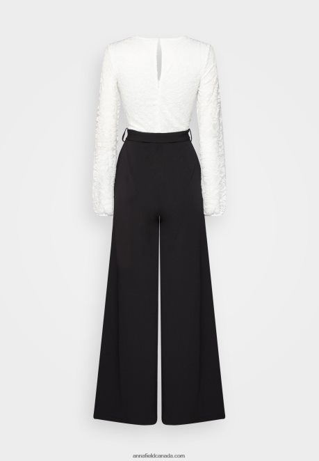 Anna Field Women Jumpsuit White/Black H42J4Z901