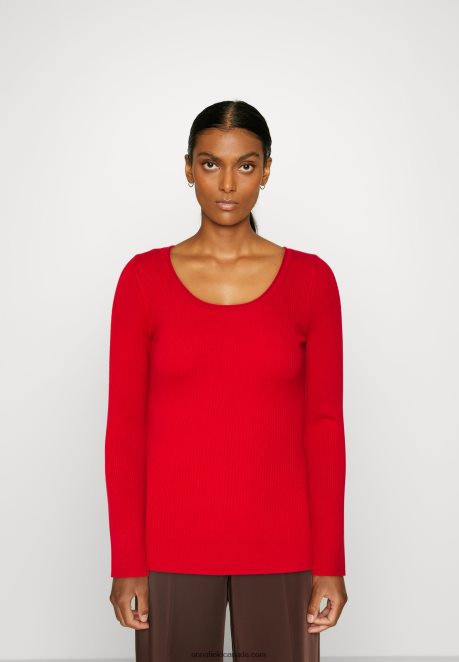 Anna Field Women Button Detail Jumper Red H42J4Z842